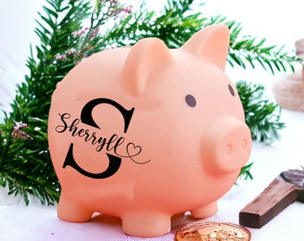 Personalized Piggy Banks, Baby Shower Gift, Cute Pig Piggy Bank, Kids Gift, Coin Box, Birthday Gift, Home Decor, Kids Money Box, Money Banks