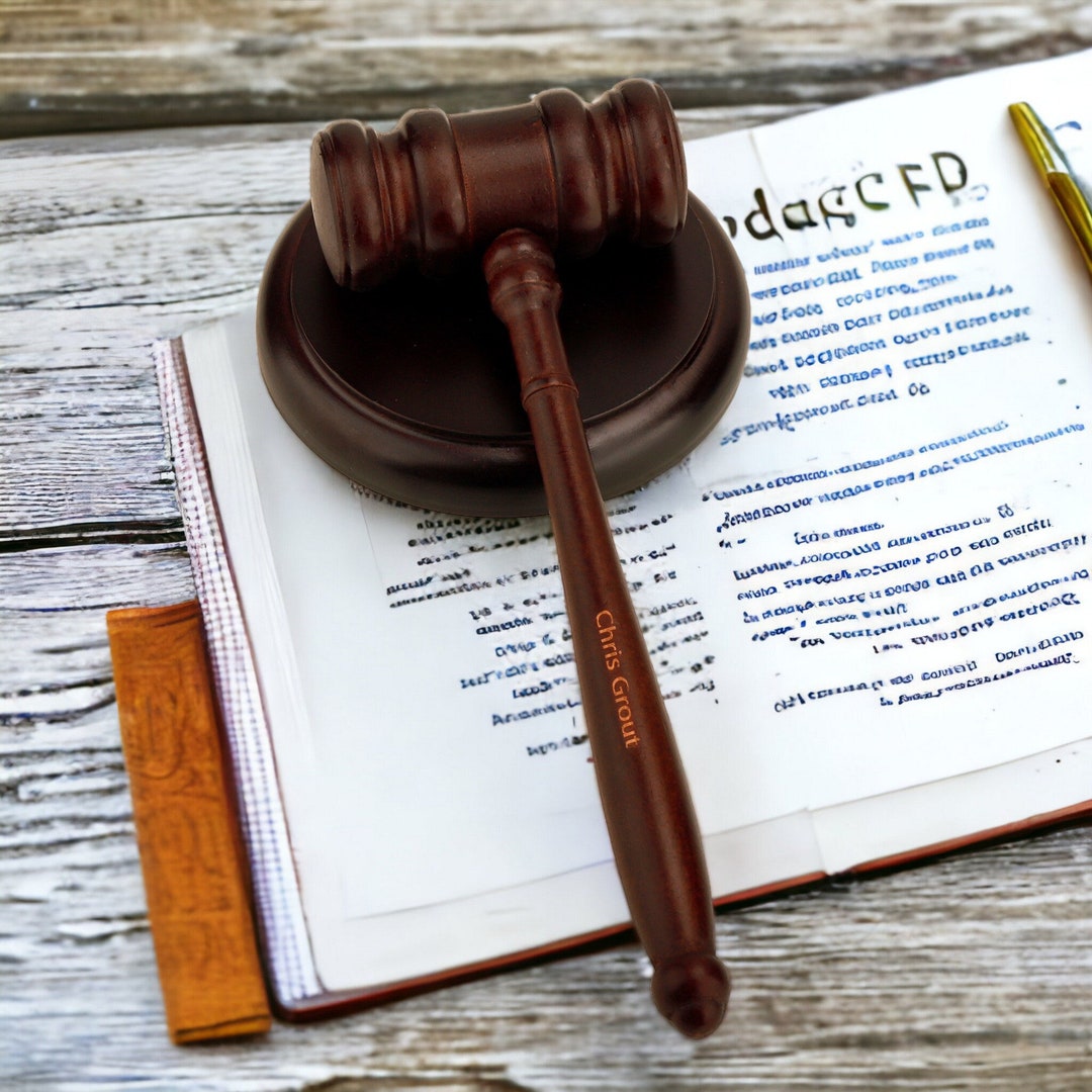 Personalized Gavel and Block Set, Law Graduation Gifts, Engraved Name