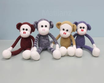 Monkey Plush - Handmade Crochet Amigurumi Stuffed Animal