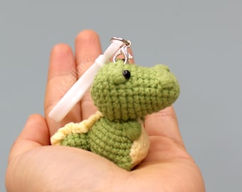 Alligator Keychain, Plush Keychain, Crochet Backpack Charm, Purse Charm, Crocodile Plush Keychain, Small Crocs Plush