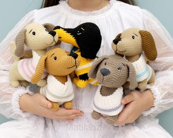 Dog Plush, Dachshund Crochet Amigurumi