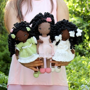 African American Doll, Ready-made Crochet Dolls, Collectible Black Doll, Beautiful Crochet Doll, Handmade Doll, Crochet Plush