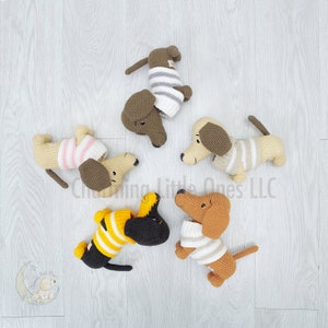 Wiener Hund Plüsch, häkeln Dackel Geschenk, Hot Dog Kuscheltiere, Baby Geschenk, Baby-Dusche, personalisierte Hunde-Liebhaber Geschenke, benutzerdefinierte Farben