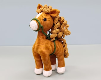 Horse Plushie, Crochet Amigurumi Stuffed Animal, Gifts for Kids, Nursery Decor, Soft Pony Toys