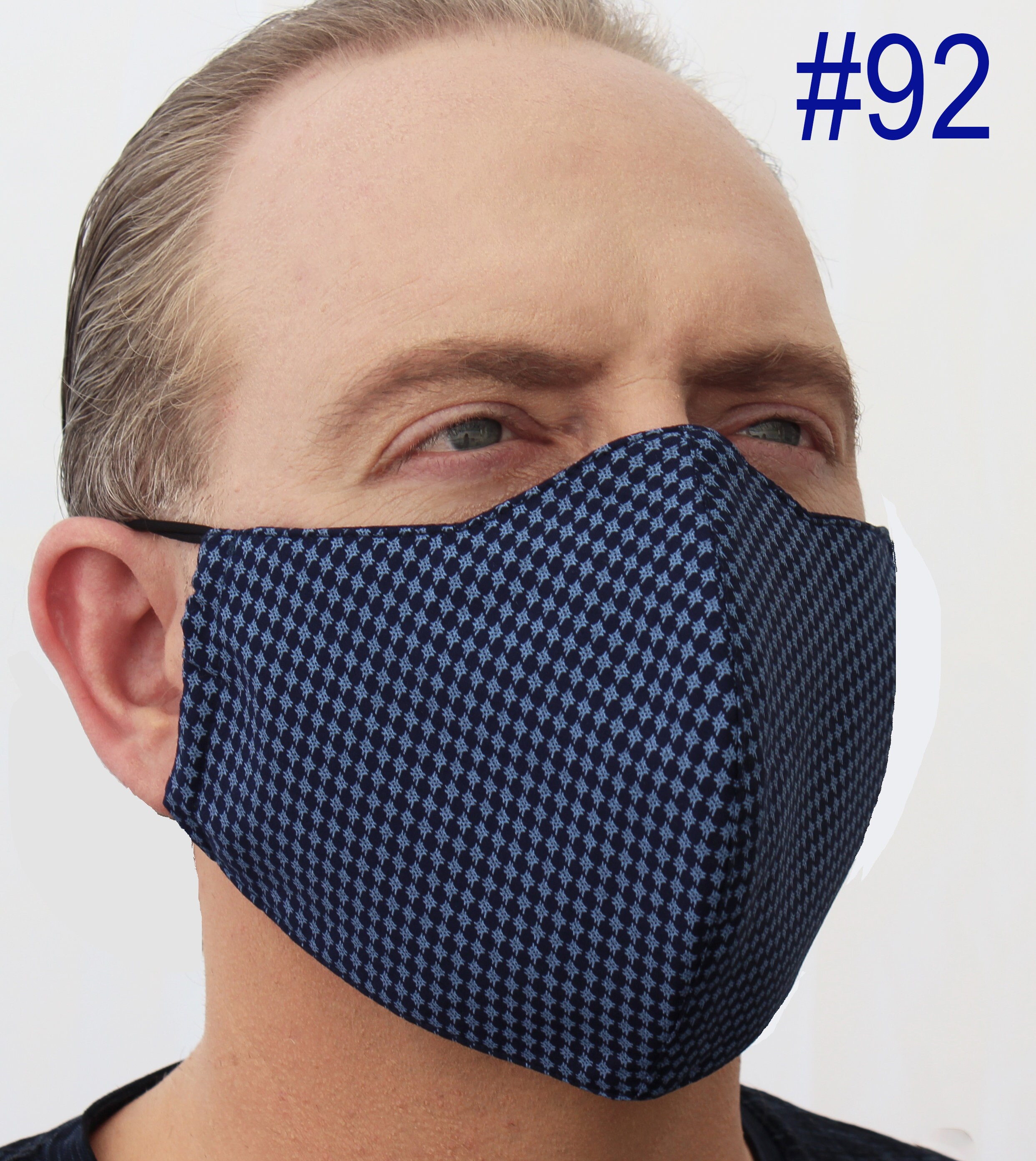Face Mask Adult XL Pocket Mask Checker/Solid - High Quality 3 Layer F…