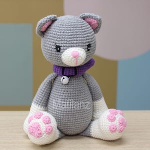 Gehäkelte Katze, Katzenplüsch, Handgemachte Katze Stofftier, Katzenstofftier, Gehäkeltes Plüsch, Geschenke für Kinder, Geburtstagsgeschenke, Kitty & Katzen Plushies