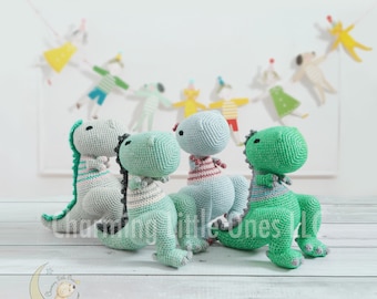 Crochet Dinosaur, Amigurumi Stuffed Animals, Crochet Plush Toy, Birthday Gift for Girls and Boys
