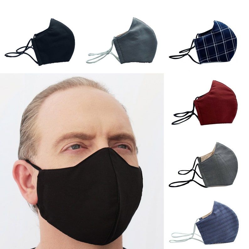 Cloth Face Mask Triple Layer Three Layer Pocket Mask Removable Filter High Quality US Inventory - Size Adult Extra Large 