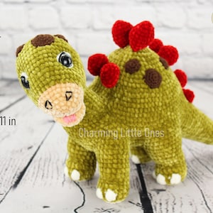 Dinosaur Plush, Crochet Dinosaur, Triceratops Dinosaur, Nursery Decor Dinosaur, Gift for Kid, First Birthday Gift
