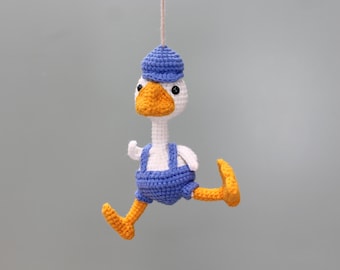 Duck Plushie, Duck Keychain, Amigurumi Duck Ornament, Handmade Crochet Amigurumi Plush and Bag Charm