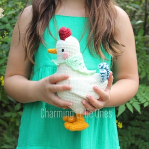 Chicken Plush, Crochet Chicken, Crochet Plush, Chicken Gifts, Chicken Decor, Chicken Plushie, Emotional Support Crochet Amigurumi, Handmade