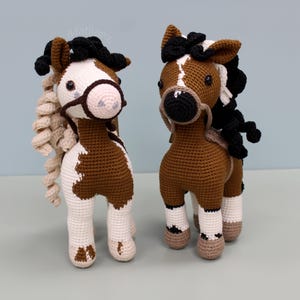 Paint Horse Plush: Handmade Crochet Amigurumi Stuffed Animal