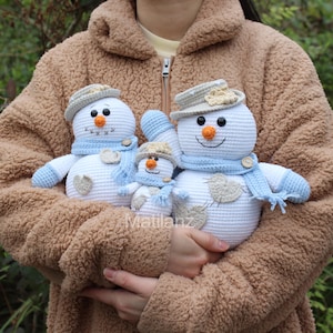 Snowman Amigurumi Plush, Crochet Snowman