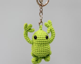 Frog Keychain Plush, Frog Ornament, Crochet Keychain, Small Crochet Plushies, Frog Bag Charm, Plush Backpack Charm, Frog Lover Gifts