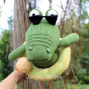 Crocodile Plush, Ready-Made Alligator Crochet Plush, Birthday Gift, Handmade Green Gator Plushie, Baby Shower Gifts, Plush Commission