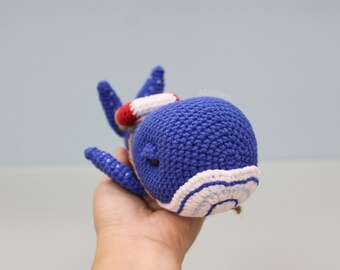 Blue Whale Plush, Handmade Crochet Amigurumi