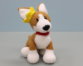 Corgi Plush, Handmade Knitted Dog, Amigurumi Stuffed Animal, Dog Lover Gifts