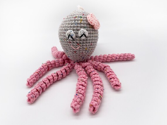 Poulpe Au Crochet Animal Amigurumi Enfants Bebe Jouet Etsy France