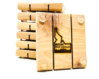 Cedar Wood Soap Dish – Square Bar Soap Saver