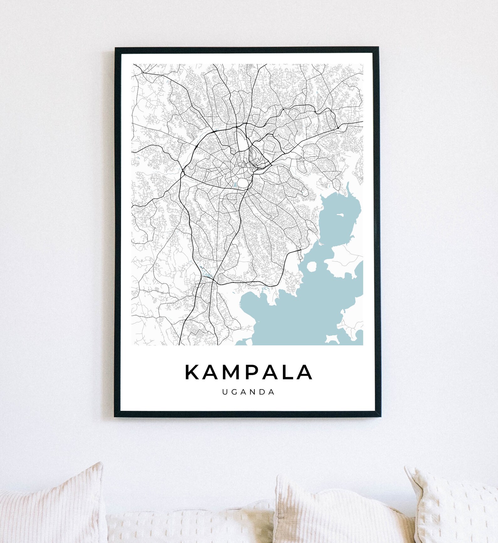 Kampala map print Kampala Uganda map Kampala print Kampala ...