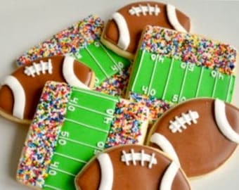 Custom Football Decorated Cookies Free Shipping Your Team NFL Game Day College Football