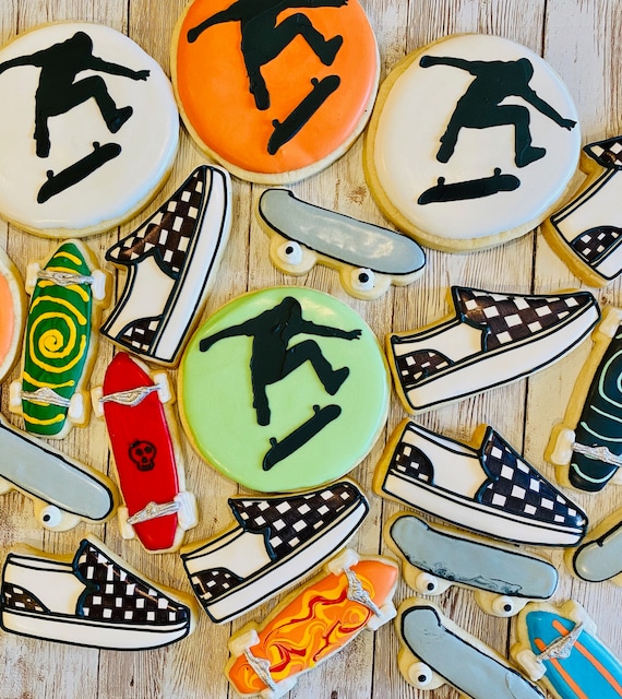 Convención Complaciente Doctor en Filosofía Vans Shoes Decorated Cookies Skateboards - Etsy España