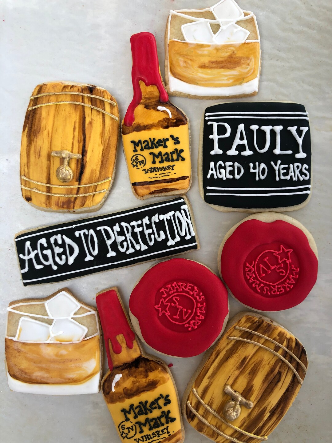 Maker's Mark Custom Cookies FREE SHIPPING Etsy