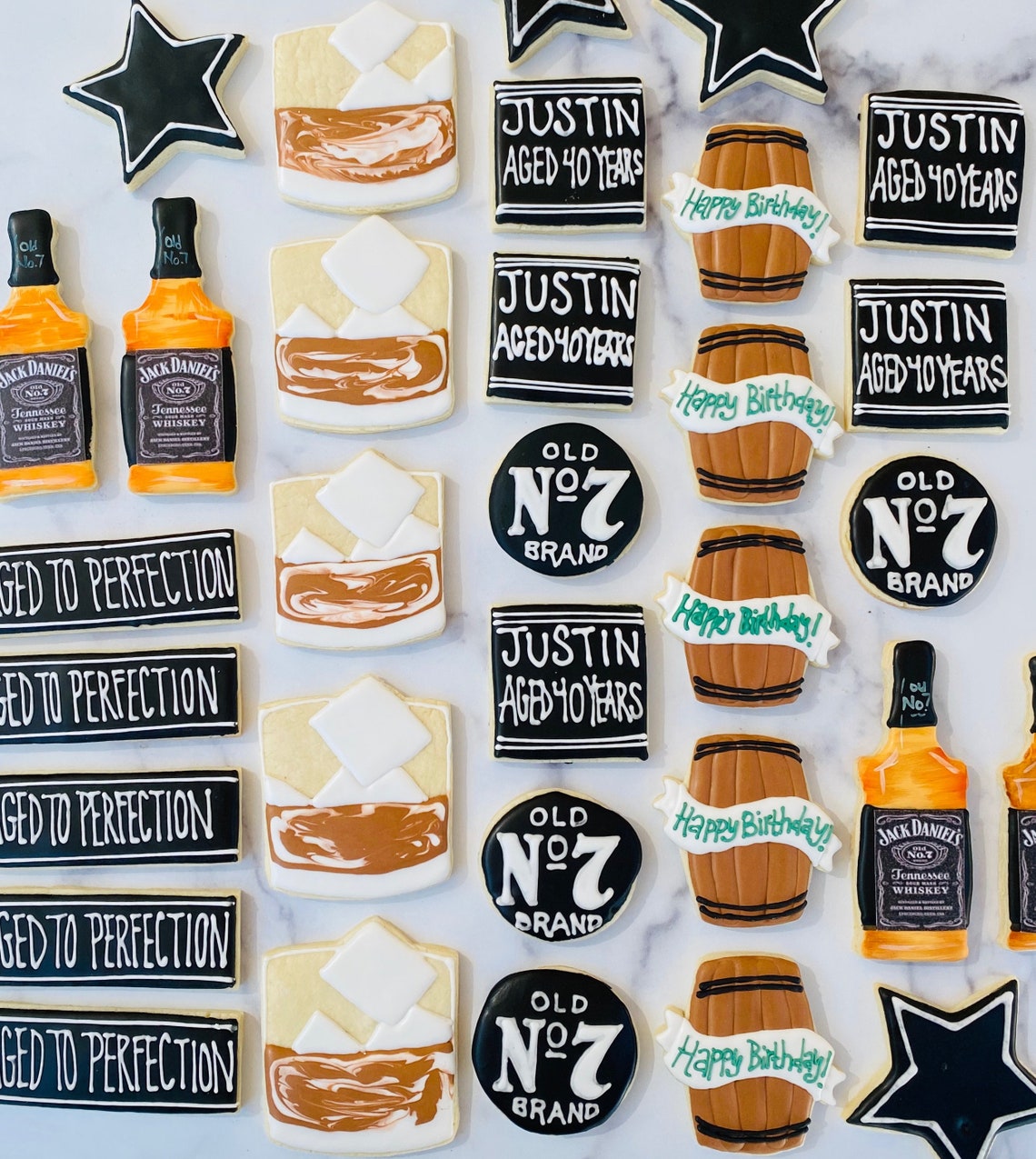 Jack Daniels Cookies FREE SHIPPING Bottles Barrels Banners Etsy