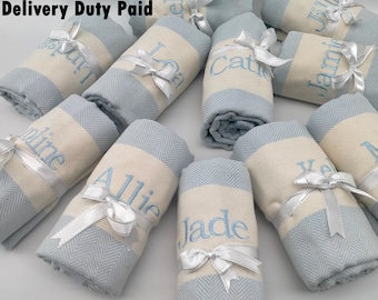 Bachelorette Party Favor, türkisches Baumwolltuch, personalisiertes Geschenktuch, individuelles Hochzeitsgeschenk, Stranddekor, Brautjungferngeschenke, Partygeschenke