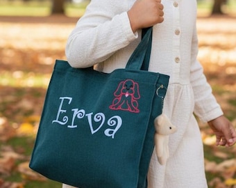 Personalized Name Tote Handbag: Personalized Gifts for Little Girl, Custom Children's Gift, Baby Shower Gifts, Children's name totes