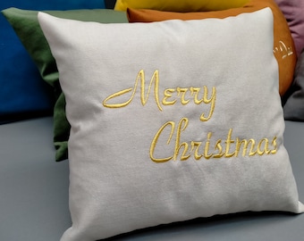 Embroidered pillow, personalized pillow Cover, gift for her, Cushion, Home decor gift, Mothers day gift, Lumbar Pillow, Home Decor