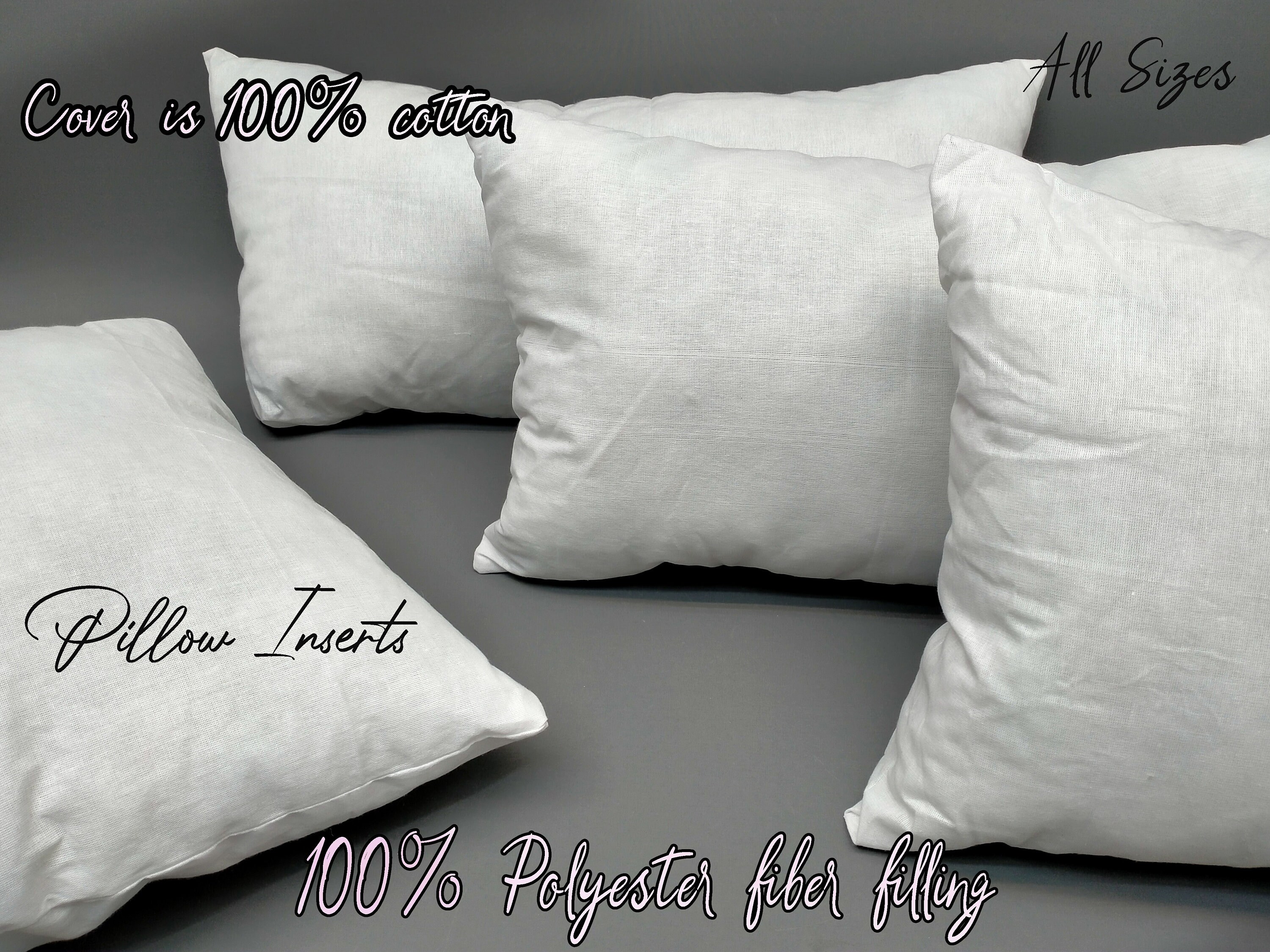 Down Alternative Pillow Insert Pillow Sham Feather Pillow Etsy