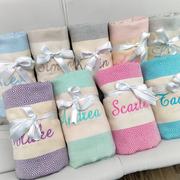 Turkish Towel, Beach towel, Bachelorette Party Favors, Gift for her, Wedding Gifts Towel, Personalized gift, Bridesmaid gifts, Beach decor