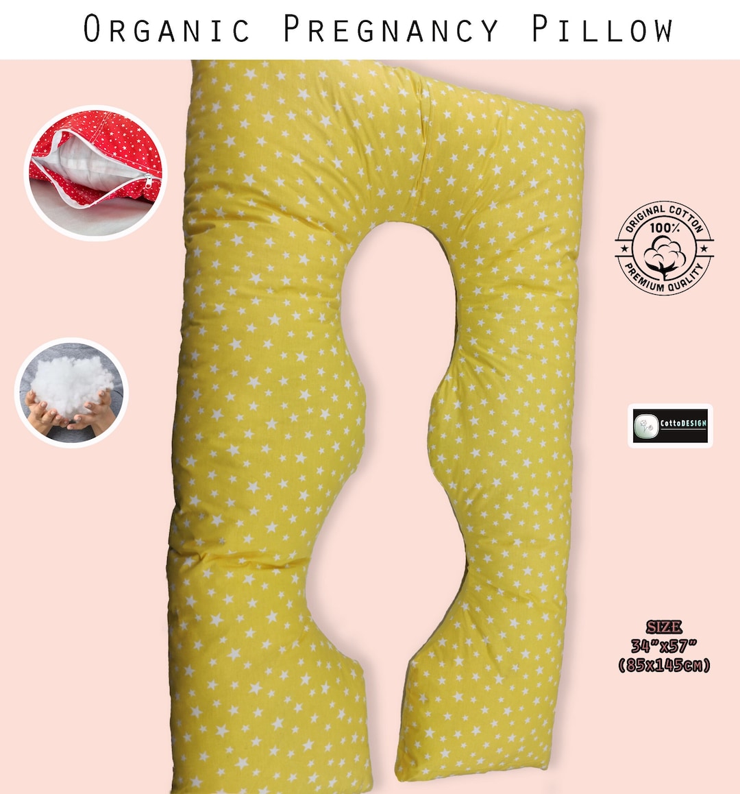 Custom Body Pillow, Maternity Pillow, Full Body Support Pillow, U