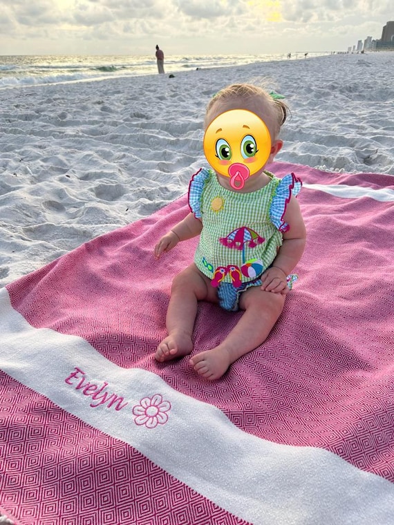 Turkish Beach Towel, Personalized Towel, Bridesmaid Gift, Embroidered Wedding Gift, Bachelorette Party, Gift for Her, Lightweight Peshtemal