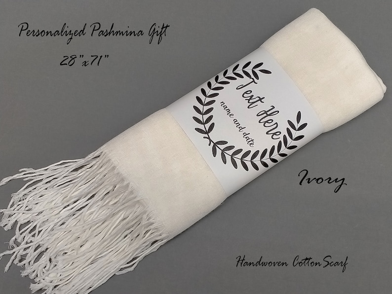 Pashminas pour écharpe de mariage, châle de demoiselle d'honneur, cadeaux d'invités, shower de mariage, proposition de demoiselle d'honneur, écharpe pashmina personnalisée, cadeaux de mariage image 3