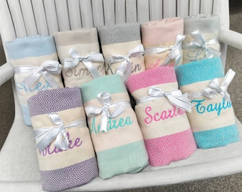 Personalized Beach Towel, Bachelorette Party Favors, Beach towel, Personalized Gift, Bridesmaid gift, Wedding Gift Towel, Wedding Gifts