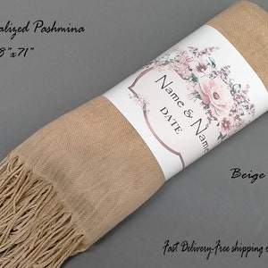 Wedding Welcome Gift, Bridesmaid Gifts, Personalized Gift, Bridal Shower Favor, Bridesmaid Proposal, Personalized Pashminas, Wedding Gifts