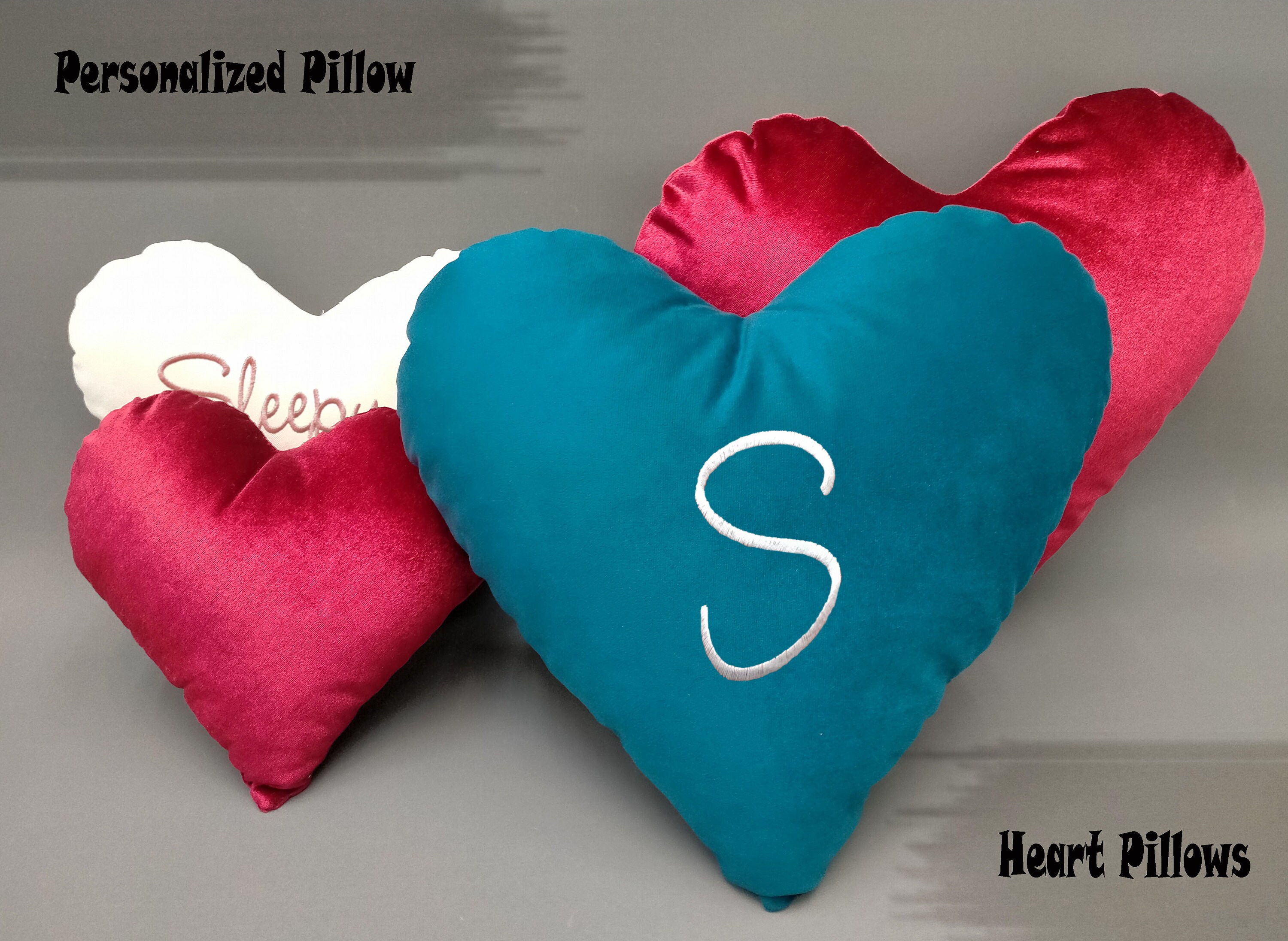 Custom Heart Pillow Personalized Love Pillows | Etsy