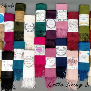 Pashminas for Wedding, Scarf, Bridesmaid Shawl, Wedding Scarf, Bridal Shower, Bridesmaid Proposal, Personalized Pashmina Scarf, Wedding Gift