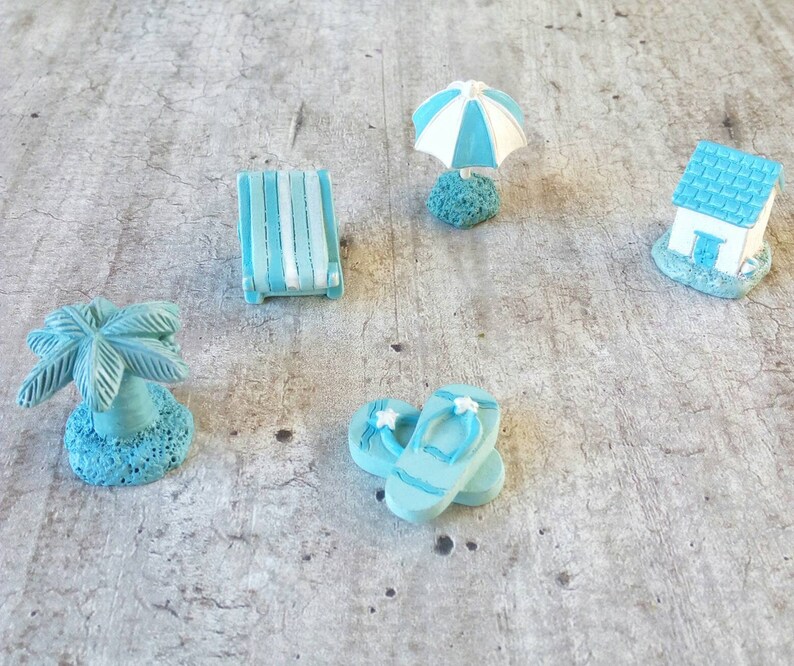 Miniature Beach House Polyester Figurine for Fairy Garden Etsy