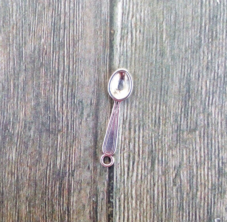 Bulk Silver Spoon Charms 25mm Spoon Pendant Etsy