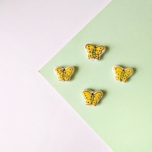 Ceramic Butterfly Beads, Handmade Beads For Crafts