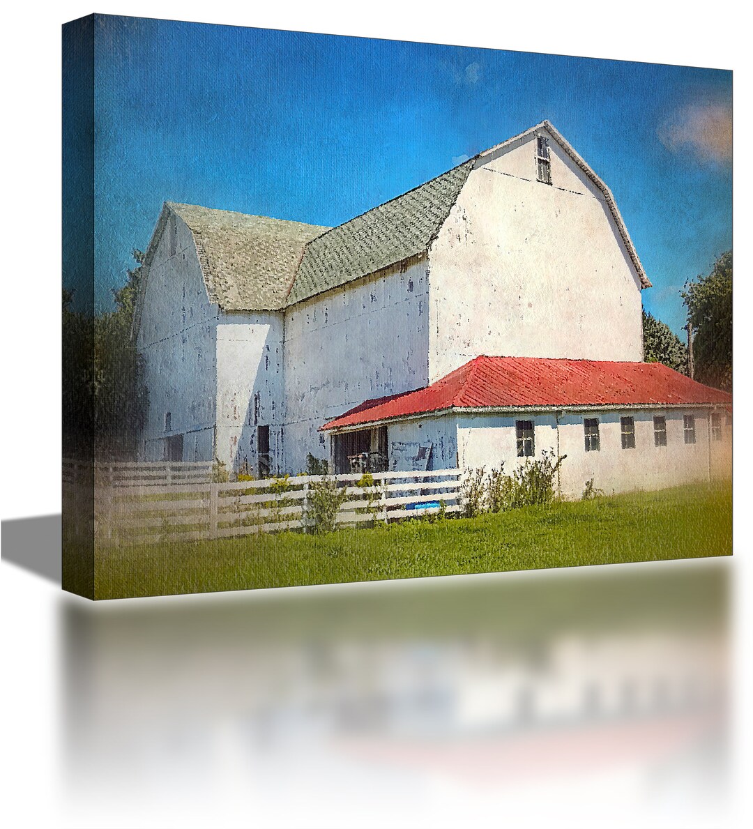MODERN RUSTIC Old Barn Wall Art Decor Stretched Canvas Print Etsy UK