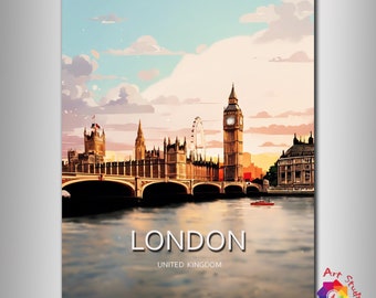 Big Ben, LONDON Art Print, United Kingdom, Architecture, Travel Poster, Fathers Day Gift, London Travel Print, Wedding or Birthday Gift