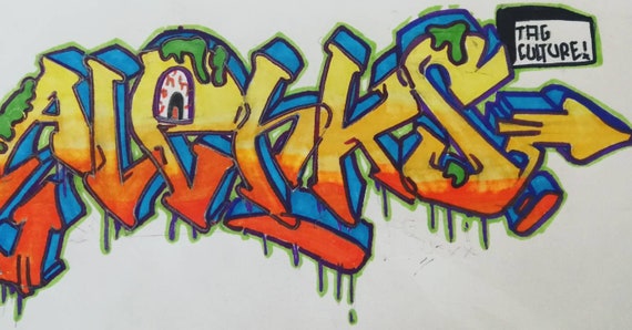 Custom Hand Drawn Graffiti - Name's / Request's Taken - Etsy