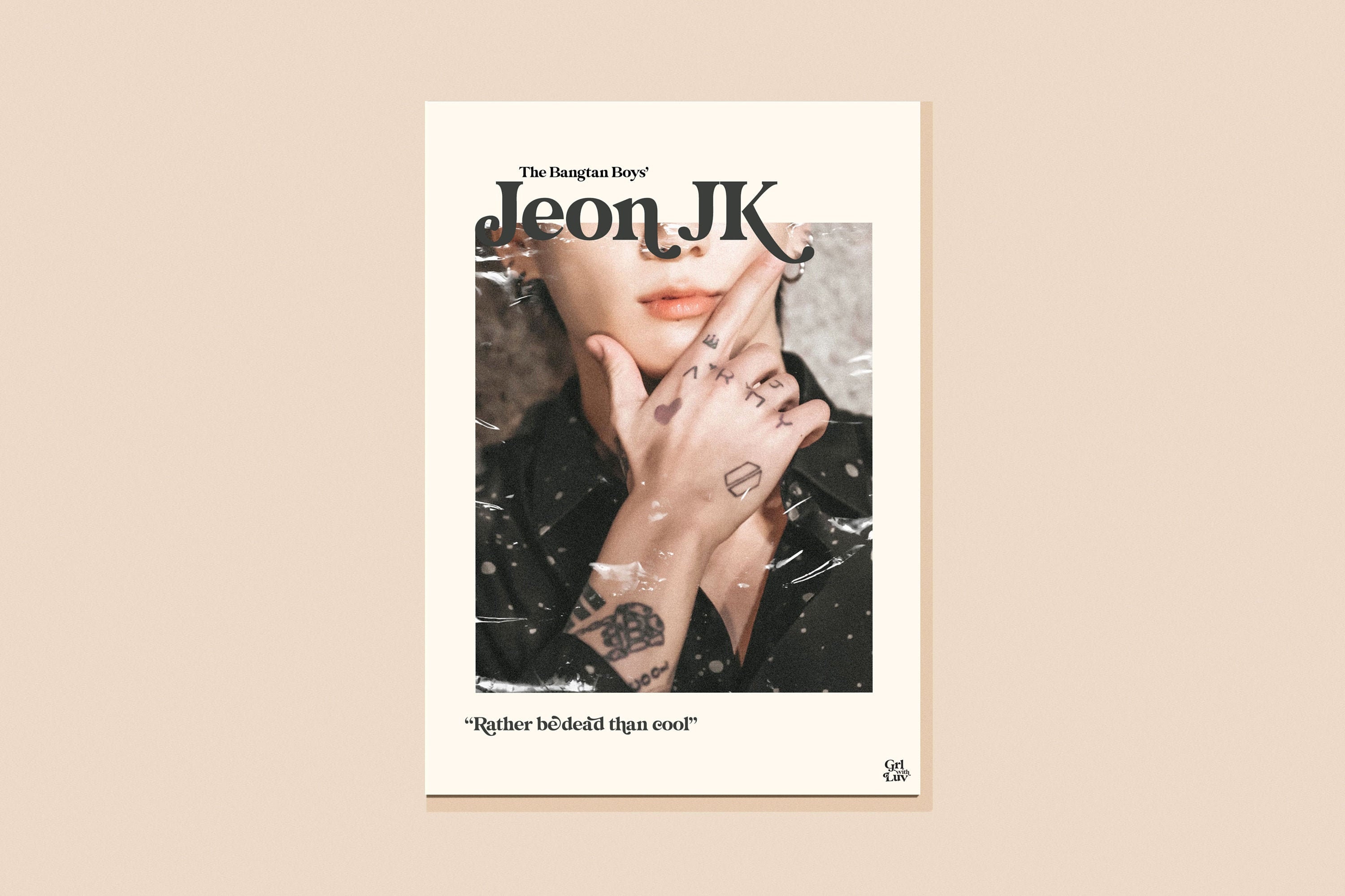 Jungkook Version - BTS Vintage Magazine inspired Prints (A5)