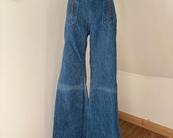 1970s Double Zip Bellbottom Flares