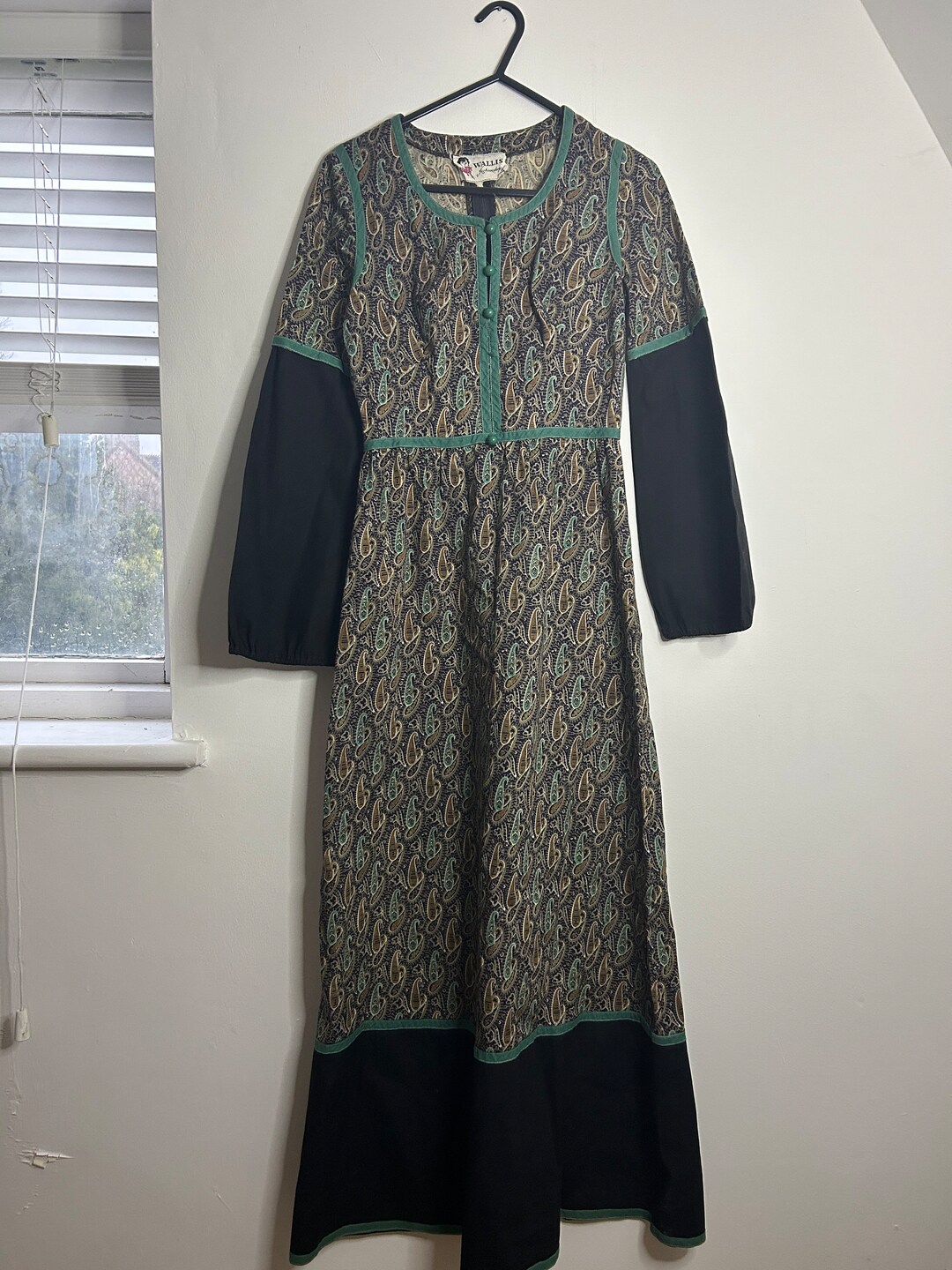1970s Bohemian Batik Wrap Dress
