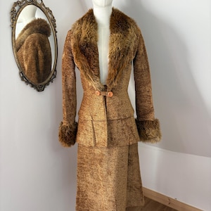 Incredible 1970s Rare Designer Skirt Suit by ‘Mushroom by Benny Ong’.